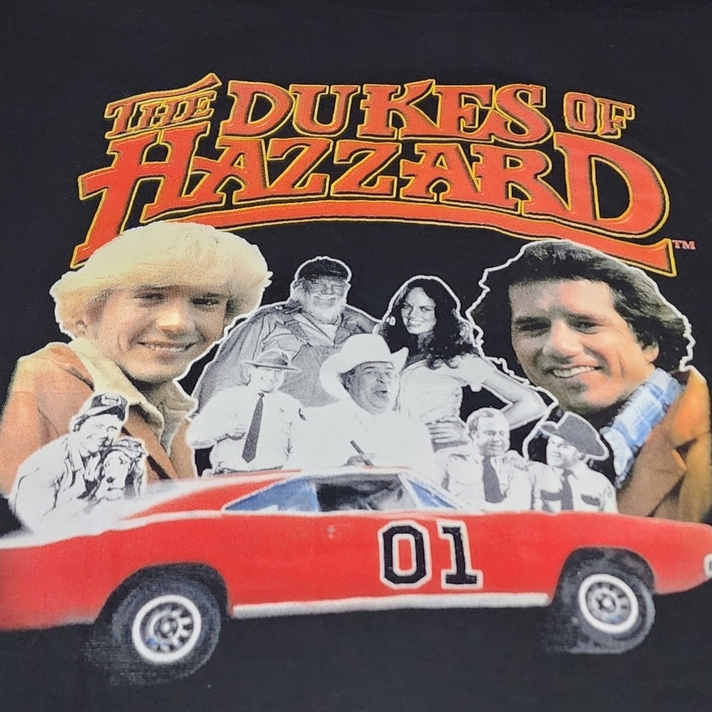 Vintage Dukes Of Hazzard T-shirt Men's Large Single Stitch All Sport Black Y2K